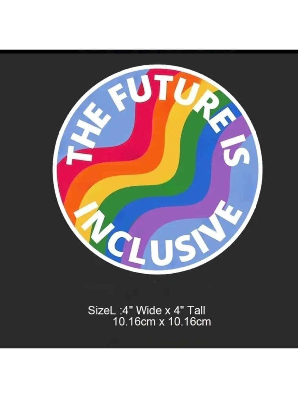 🌈 Decal "The Future Is Inclusive" decal for home or car - Picture 3 of 5